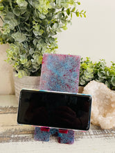Phone Stand 16 - Crimson and Blue with Blue Color Shift pigment - SOLD