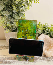 Phone Stand 19 - Green with Abalone Shells Phone Holder - SOLD