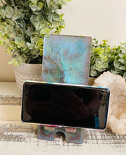 Phone Stand 21 - Blue. Lavender and Green Color Shift Phone Holder - SOLD