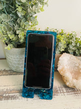 Phone Stand 25 - Teal with genuine Abalone Phone Holder - SOLD