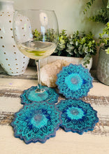 Coasters Flower #89- Crystal Epoxy set of 4 - SOLD