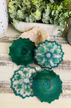 Coasters Flower #82- Crystal Epoxy set of 4 - SOLD
