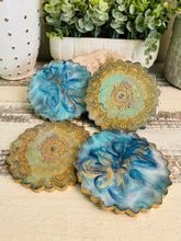 Coasters Flower #84- Crystal Epoxy set of 4 - SOLD