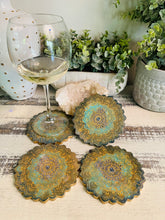 Coasters Flower #84- Crystal Epoxy set of 4 - SOLD
