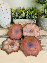 Coasters Flower #85- Crystal Epoxy set of 4 - Sold