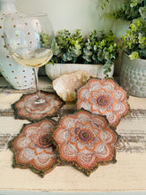 Coasters Flower #85- Crystal Epoxy set of 4 - Sold