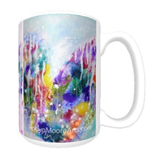 15oz ceramic art mug. Water color heart images.