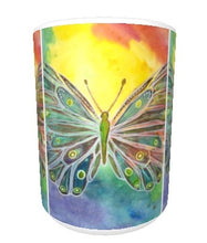 15oz ceramic art mug vibrant rainbow butterfly
