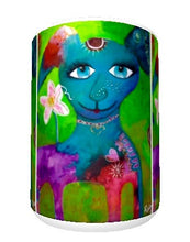 15oz ceramic art mug colorful whimsical dog