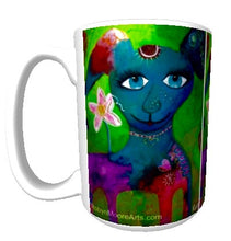 15oz ceramic art mug colorful whimsical dog
