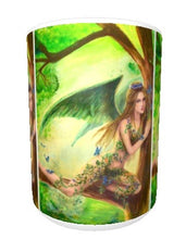 15oz ceramic art mug whimsical tree fern fairy