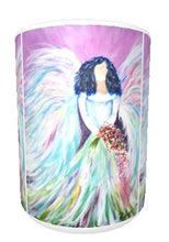 15oz ceramic art mug. soft pastel bridal angel