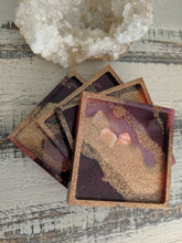 Coasters #19 - Square Epoxy set of 4 - Sold
