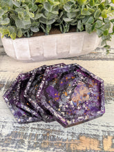 Coasters #13 - Octagon Epoxy set of 4 - SOLD