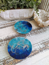 Coasters #25- Round Epoxy with feet - set of 2 - Sold