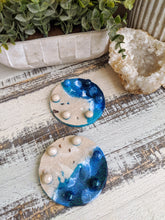 Coasters #25- Round Epoxy with feet - set of 2 - Sold