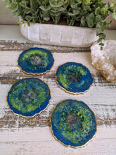 Coasters #30- Agate Epoxy set of 4 - Sold