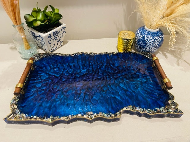 Blue Agate Tray #13 - SOLD