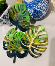 Coasters #111- Monstera Leaf Epoxy set of 4 - SOLD