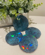 Coasters #118- Rainbow Prism Epoxy set of 4 - SOLD