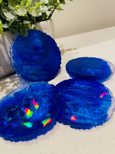 Coasters #120- Rainbow Prism Epoxy set of 4