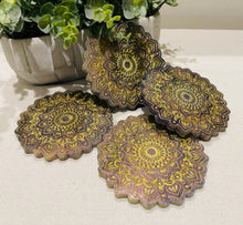 Coasters Flower #124- Crystal Epoxy set of 4