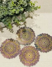 Coasters Flower #124- Crystal Epoxy set of 4