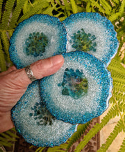 Coasters #71- Agate Epoxy set of 4 - Sold
