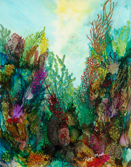 vibrant colorful underwater coral reef