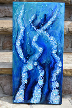 underwater blue ocean art with glass bubbles