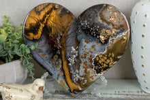 organic swirl metallic heart