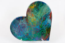 Abstract rainbow blue heart