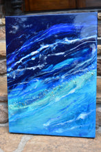 first of triptych of blue ocean wave