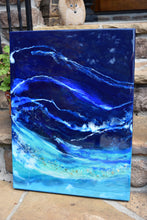 second of triptych of blue ocean wave